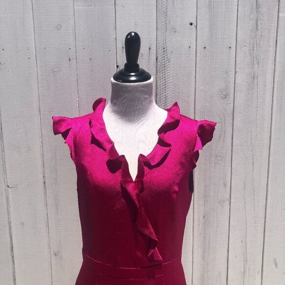 Zac Posen Z Spoke Textured Ruffle Trim Dress - Picture 4 of 15